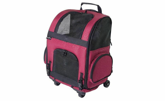 Gen7Pets Transportador portátil con ruedas para perros_Rojo_Pequeño C