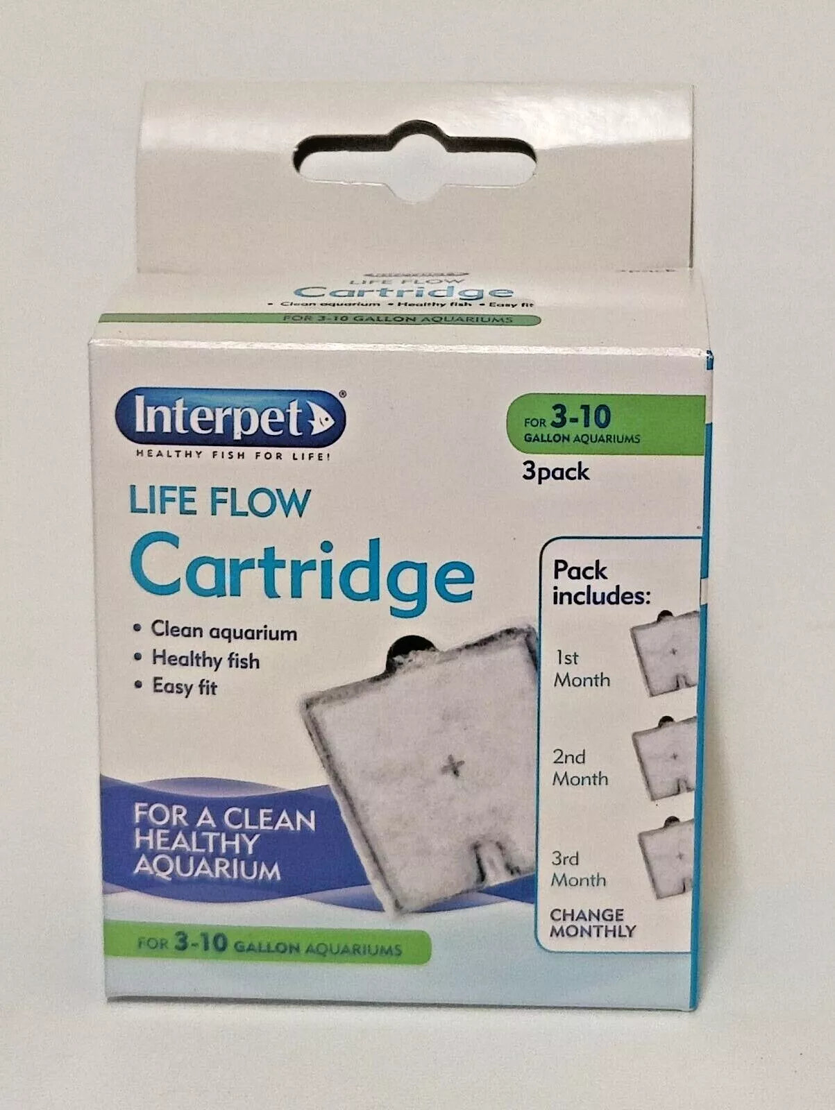 ESPECIAL Interpet LIFE FLOW Cartucho de reemplazo de filtro interno (2.5 & 3-10) Gal 3 pack - SPECIAL Interpet Life Flow Replacement Cartridge Internal Filter (2.5 & 3-10) Gal 3 pack