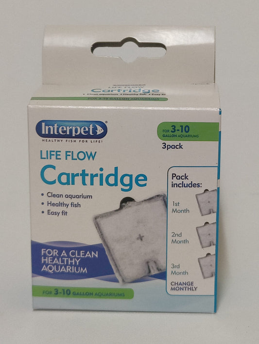 Cartucho de repuesto especial para filtro interno Interpet Life Flow (2,5 y 3-10 galones), paquete de 3