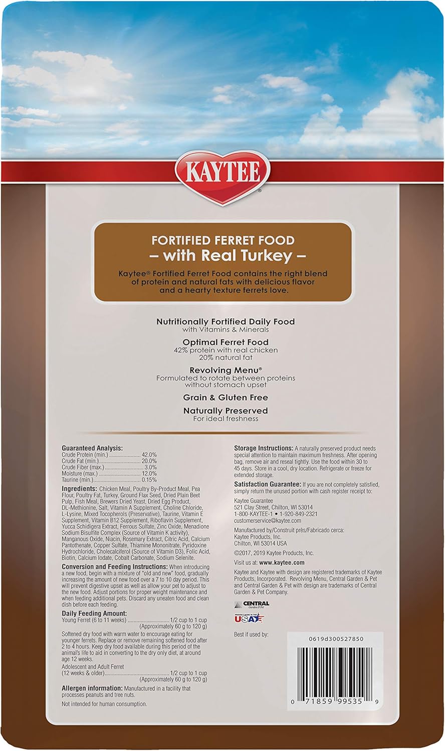 KayteeFortifiedFerretFoodwithRealTurkey4lbs 2