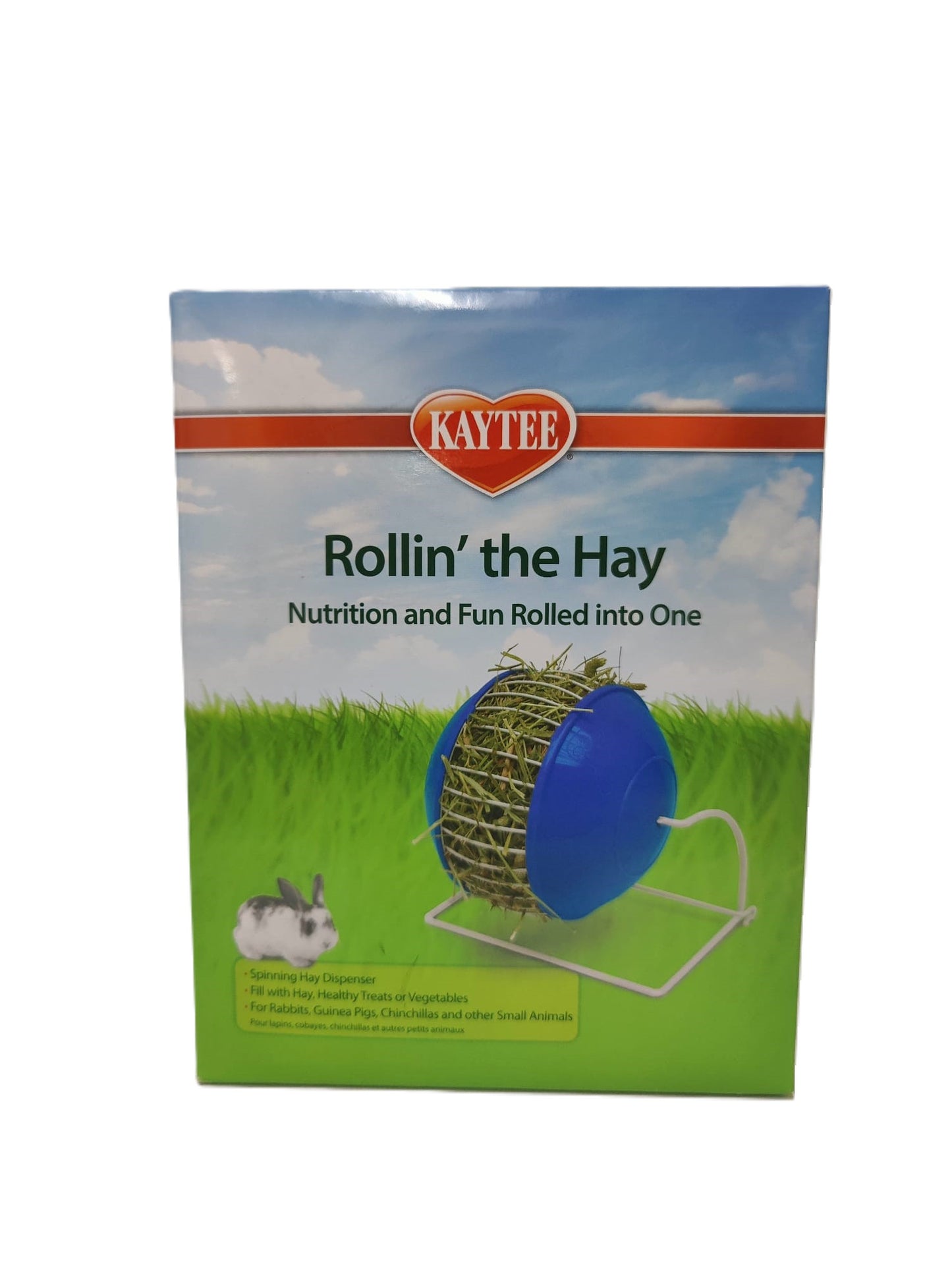 SPECIAL Kaytee Rollin' the Hay for Small Animal. Hay Dispenser. 5.62" x 5.62" x 7.31"