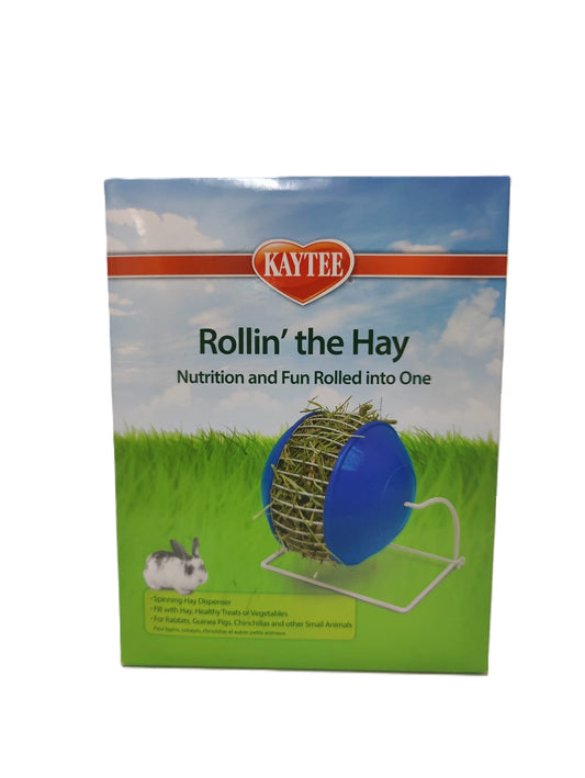 SPECIAL Kaytee Rollin' the Hay for Small Animal. Hay Dispenser. 5.62" x 5.62" x 7.31"