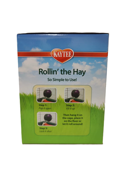SPECIAL Kaytee Rollin' the Hay for Small Animal. Hay Dispenser. 5.62" x 5.62" x 7.31"
