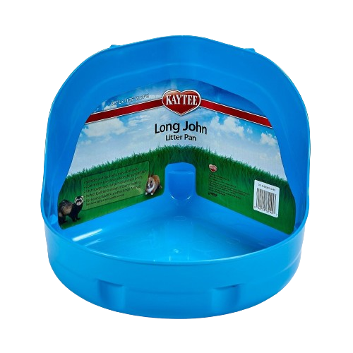 Kaytee Long John Bandeja de arena para animales pequeños Azuyl
