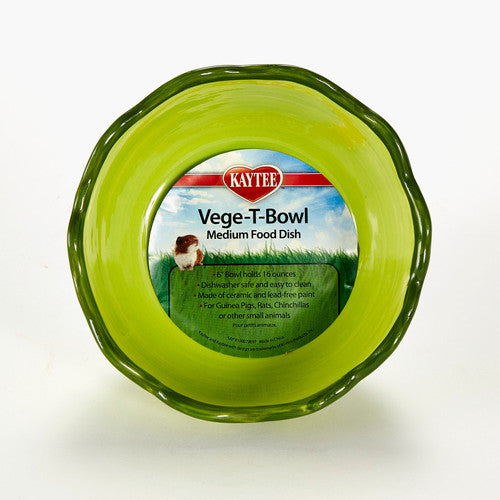 Kaytee Vege T Plato para comida o agua, forma de Repollo A