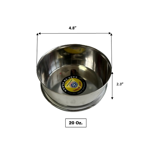 Pet Pioneer Cuenco colgante para perros de acero inoxidable 20