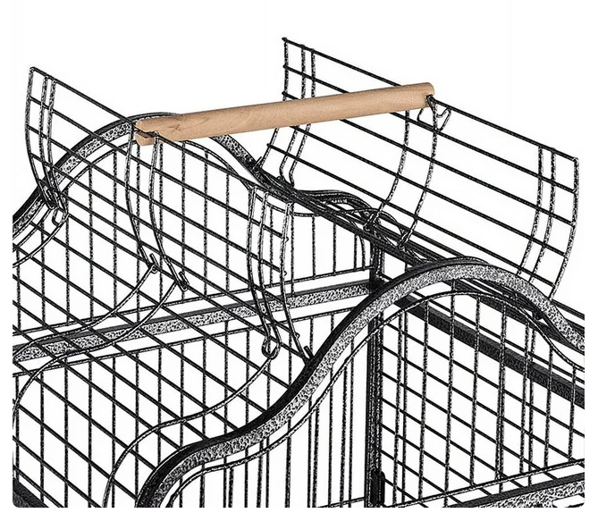 Pet Pioneer Jaula grande para loros con cuencos y techo B