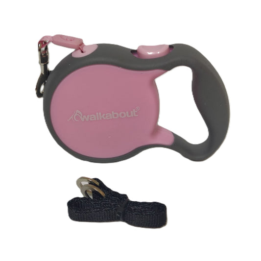 PetmateWalkabourRetractableLeashLPink