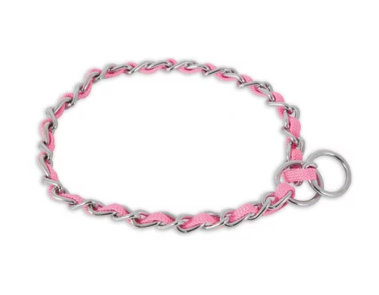 Petmate Comfort Chain Collar de entrenamiento de 3 mm x 22 in Rosa