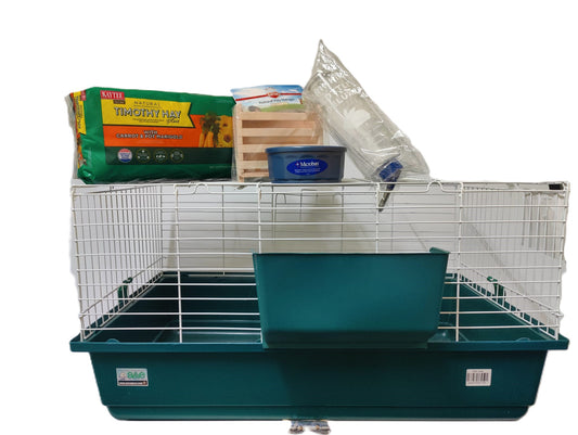 A_E_Rabit_and_Guinea_Pig_Green_Base_and_White_Cage_31_x_17_x_17