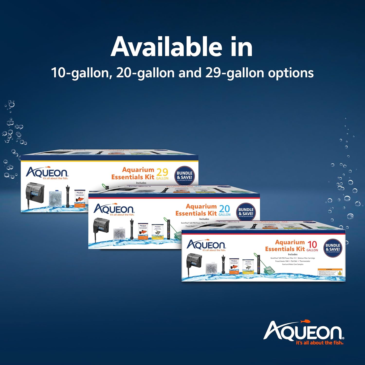Aqueon Aquarium Essentials Kit 10,20 y 29 G