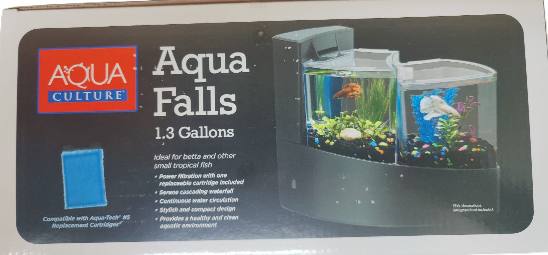 SPECIAL Aqua Culture Aqua Falls Betta and others tropical fish Aquarium Kit 1.3 gallons