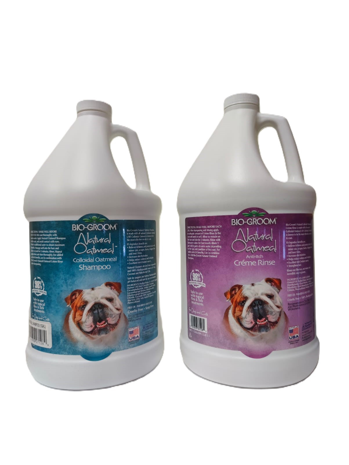 Bio-Groom_Natural_Oatmeal_Soothing_Anti-Itch_Shampoo_AND_Creme_Rinse_Dog_Cat_Conditioner
