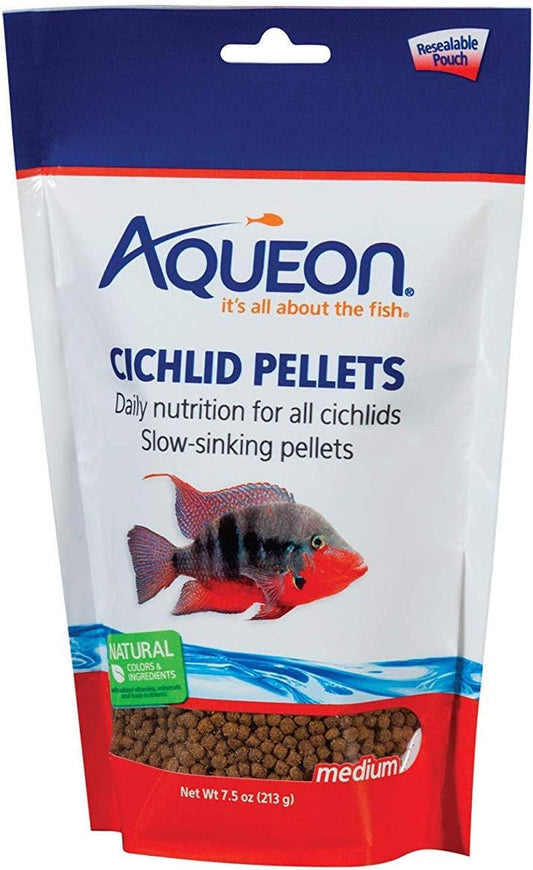 Aqueon Pellets medianos para Cíclidos  7.5 oz -  Aqueon Cichlid Medium Pellets 7.5 oz