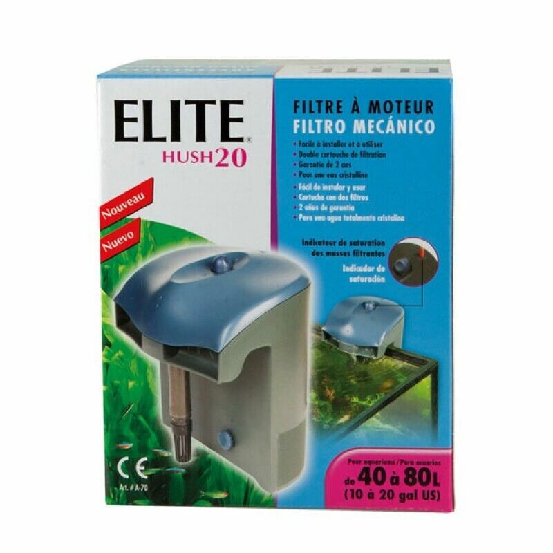 Elite Hush 20 - Filtro mecánico para Pescera 