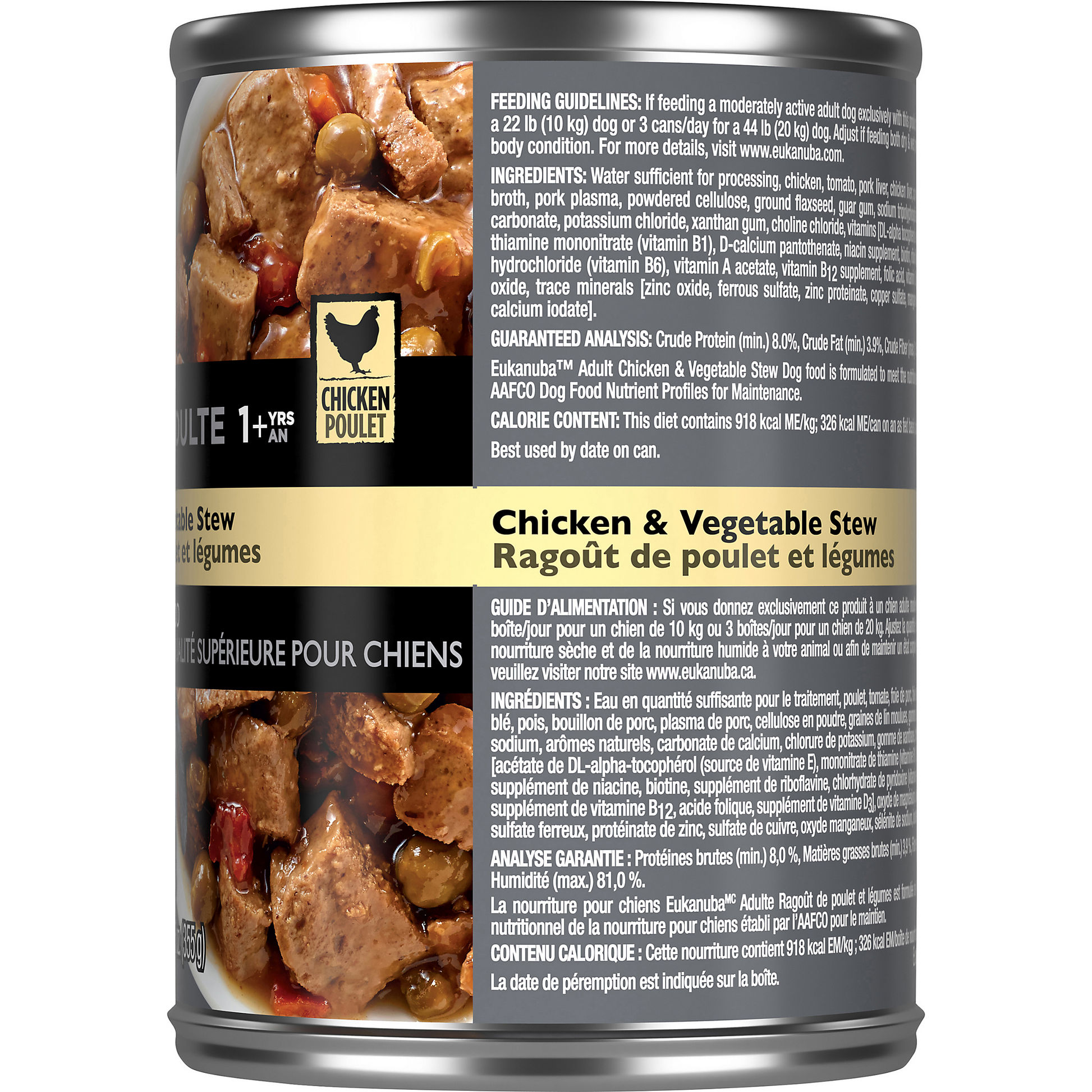 EUKANUBA_Adult Chicken Vegetable Stew Canned Dog Food guia