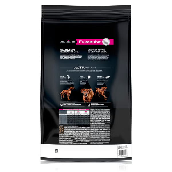 EukanubaAdultLargeBreedLamb1stIngredientDryDogFood_15lb BAck