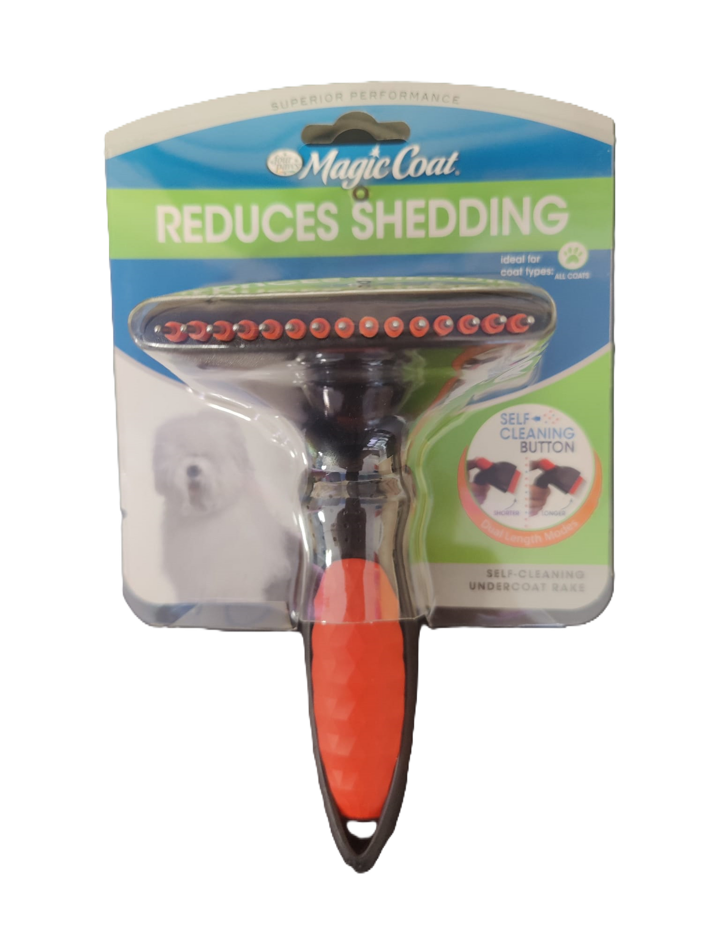ESPECIAL Four Paws Magic Coat Rastrillo Autolimplable para Subcapa  -  SPECIAL Four Paws Magic Coat Self Cleaning Undercoat Rakees and Mats Conditioning Comb (Copy)