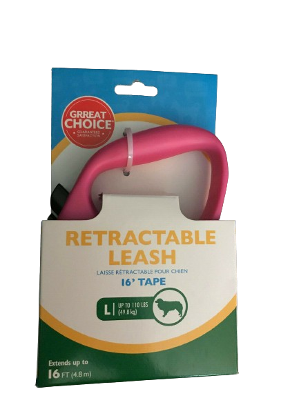 GC Retractable Leash Pink L