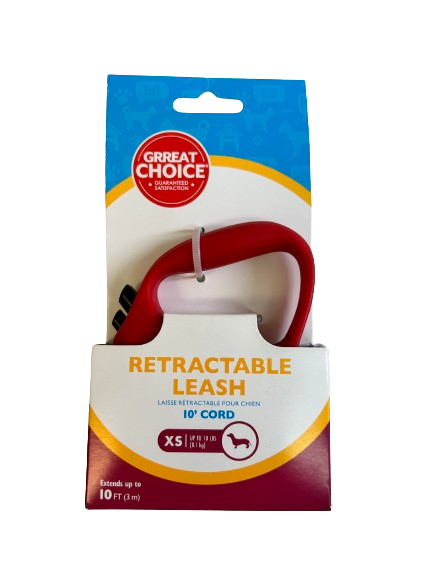 GC Retractable Leash RED XS