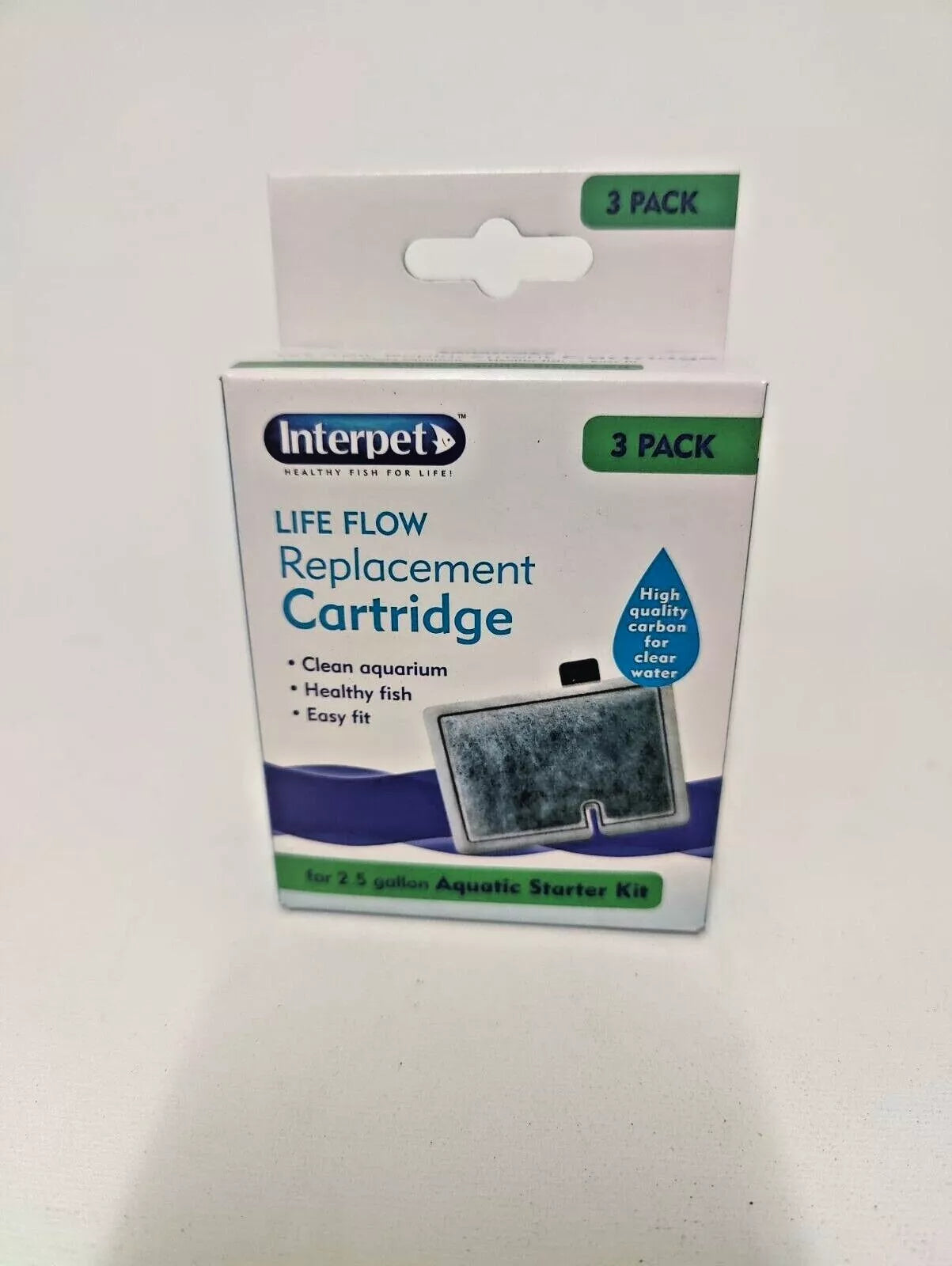 ESPECIAL Interpet LIFE FLOW Cartucho de reemplazo de filtro interno (2.5 & 3-10) Gal 3 pack - SPECIAL Interpet Life Flow Replacement Cartridge Internal Filter (2.5 & 3-10) Gal 3 pack