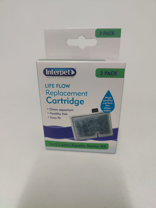 SPECIAL Interpet Life Flow Replacement Cartridge Internal Filter (2.5 & 3-10) Gal 3 pack