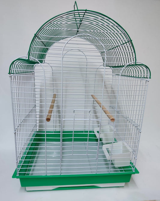 Pet Pioneer Jaula para pájaros c/base VERDE 18.5"Lx14"Wx25.5"H - Pet Pioneer Bird Cage 18.5"Lx14"Wx25.5"H w/base GREEN