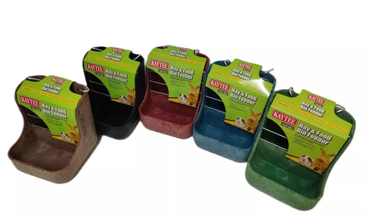 SPECIAL Kaytee Hay & Food Bin Feeder. (Differents Colors)