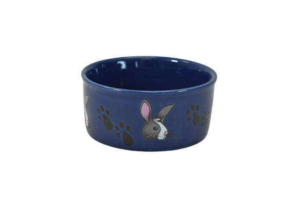 Kaytee Plato para mascotas con estampado de patas y conejito B
