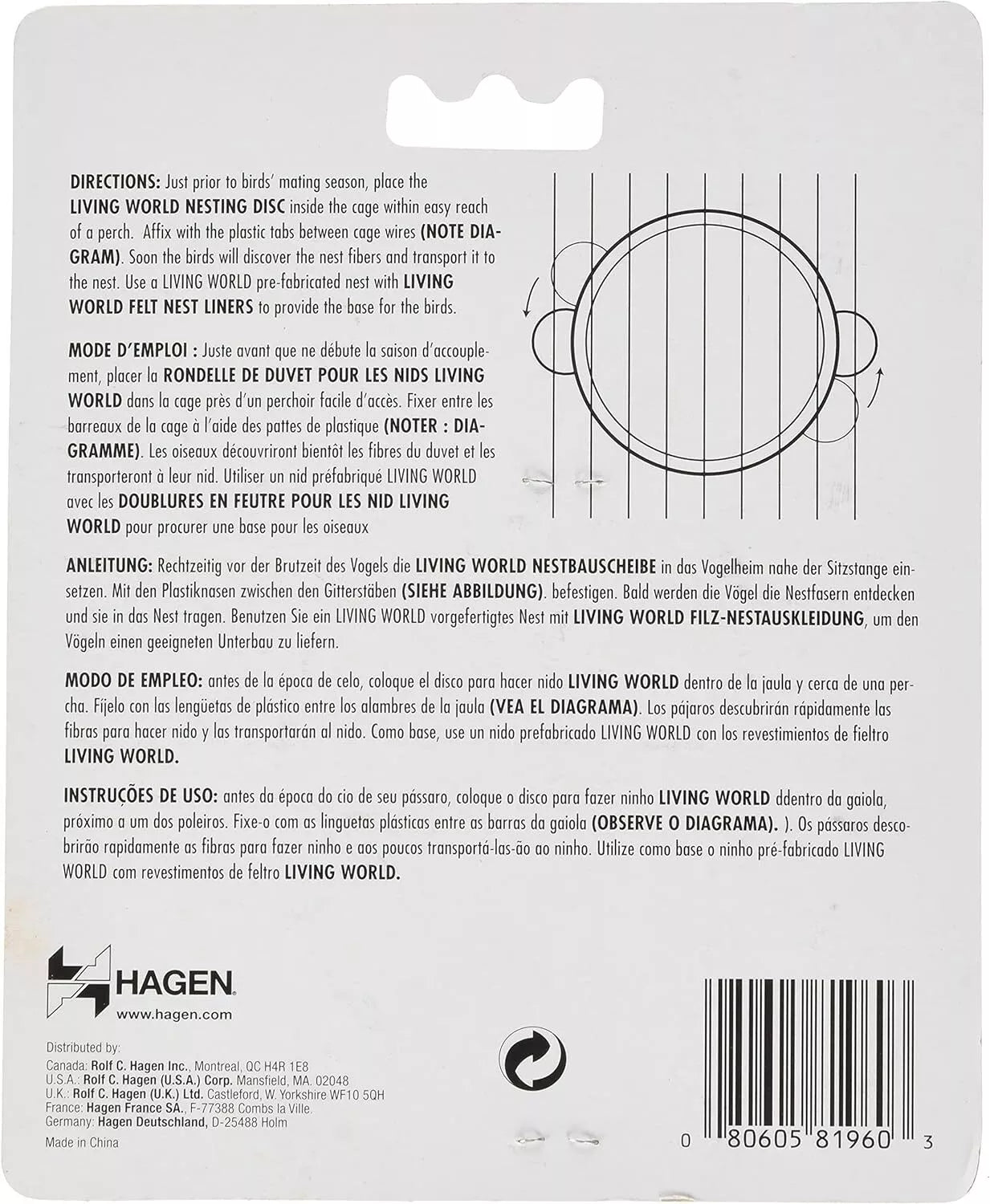 ESPECIAL Living World Disco para hacer nido - SPECIAL  Living World  Nesting Disc