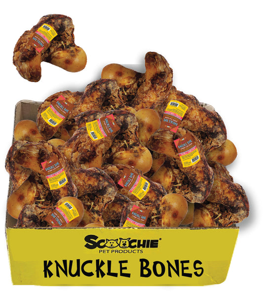 Scoochies Meaty Natural Knuckle Bone with Sticker Chewable Large