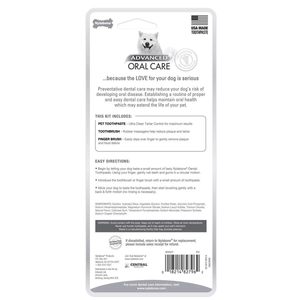 Nylabone Advanced Kit cuidado dental natural para perros A