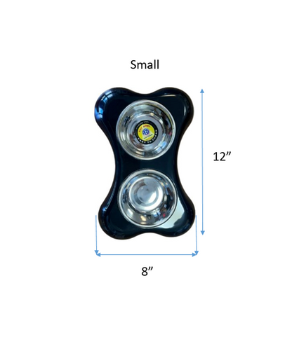 Pet Pioneer Cuenco Doble_A. Inox_Base de Hueso Negro A