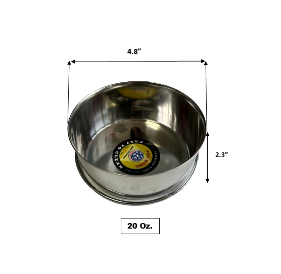 Pet Pioneer Cuenco colgante para perros de acero inoxidable 20