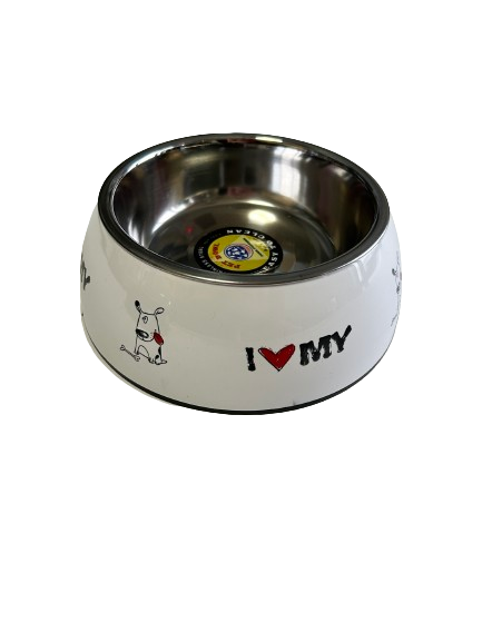 Pet Pioneer Cuenco de acero inoxidable_base plástica estampada Bl