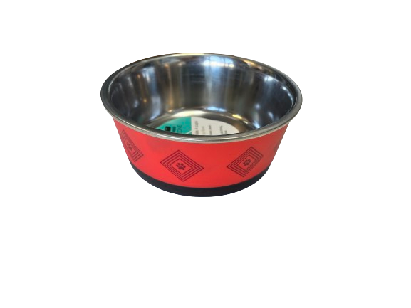 Pet_Zone_Tazon_de_acero_inoxidable_mediano_red