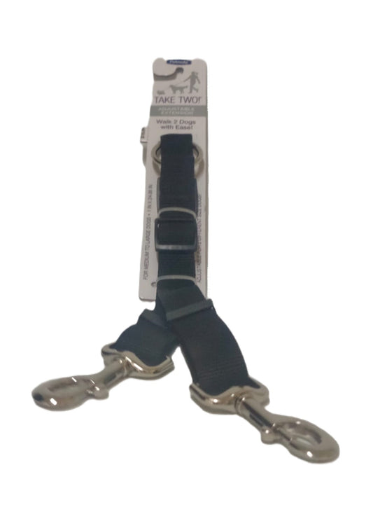 Petmate Take Two DUAL DOG Adjustable Extension 24-36"L x 1"W Medium to Large