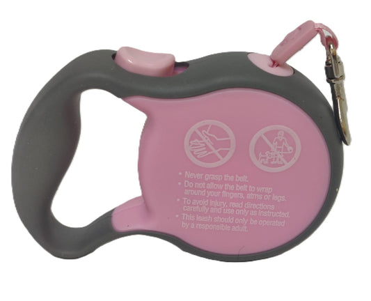 PetmateWalkabourRetractableLeashLPink B