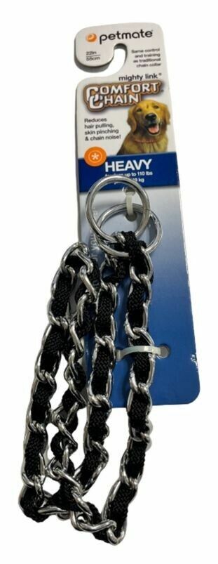 Petmate Comfort Chain Collar entrenamiento_ 3 mm x 22 in_color Negro