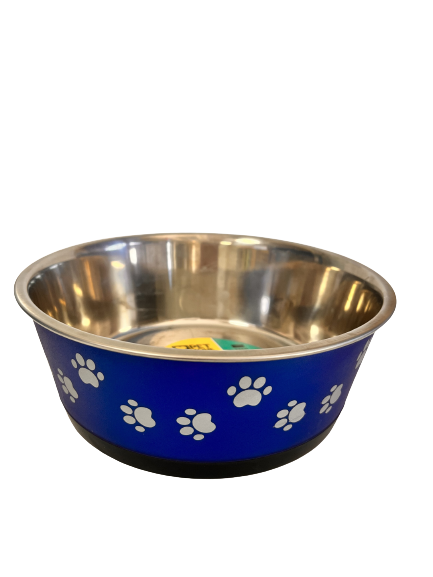 Plato de acero inoxidable Perro Blue