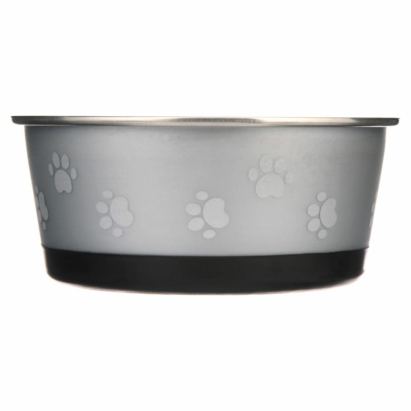 Plato de acero inoxidable Perro Grey