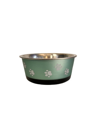 Plato de acero inoxidable Perro Green