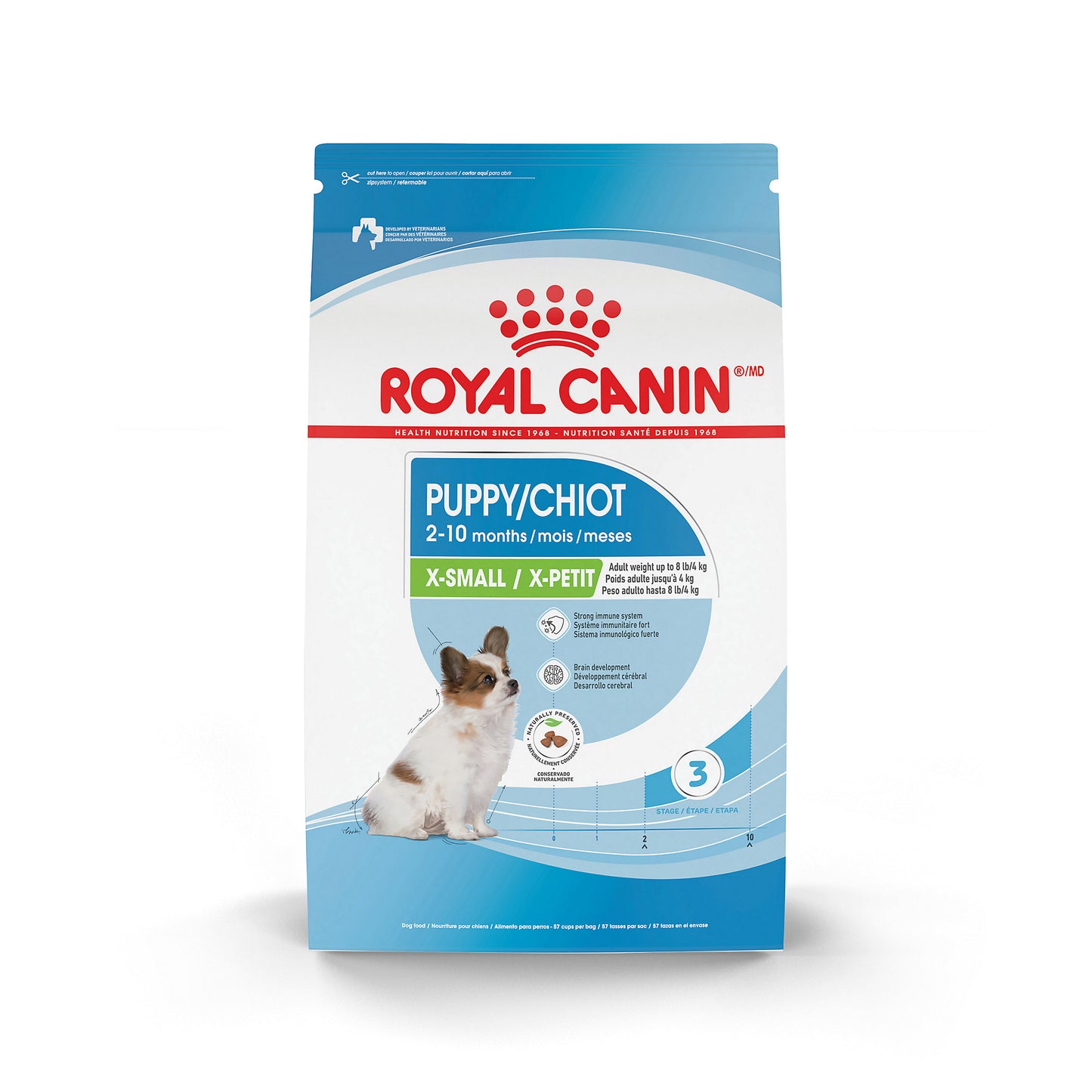 Royal Canin Alimento seco para cachorros pequeños_3 lb_Front