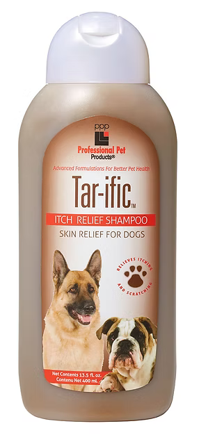 PPP Tar-ific™ Skin Relief Shampoo for Dogs and Cats w/ itchy skin. 13.5 oz, 1 gal. Dilutes 12-1.