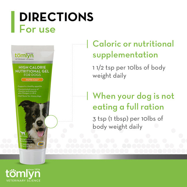 Tomlyn Nutri-Cal Gel nutricional sabor a malta para cachorros A