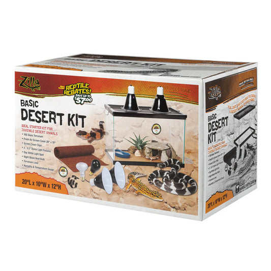Zilla Kit básico de inicio del Desierto. Ideal para reptiles pequeños.   -  Zilla Basic Desert Starter Kit. Ideal for small reptile.