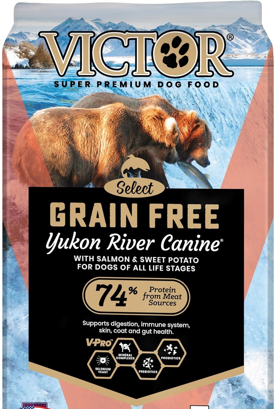 Victor Grain Free Yukon River Salmon & Sweet Potato Dry Dog Food (5 y 15 lbs)