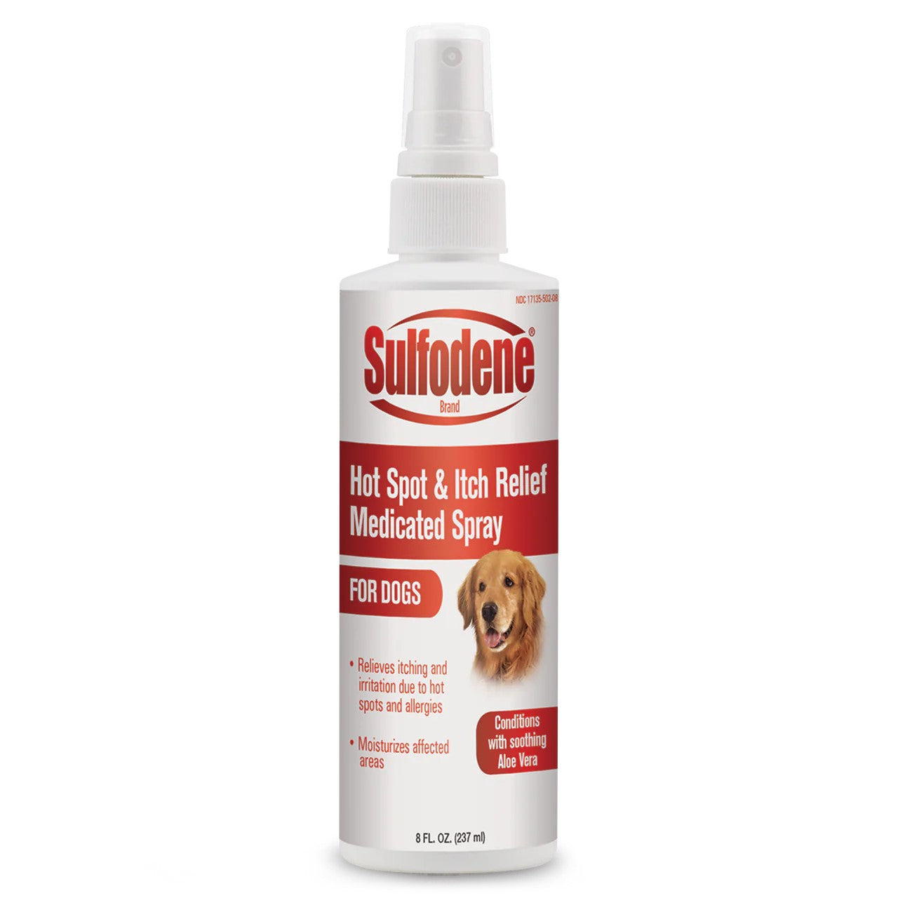 Sulfodene  Spray medicinal para el alivio de los puntos calientes y la picazón  para perros, 8 oz   -   Sulfodene Hot Spot & Itch Relief Medicated Spray for Dog 8oz